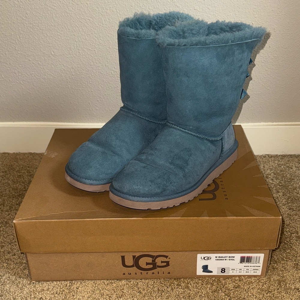 UGG Blue with Bailey Bows - Women’s